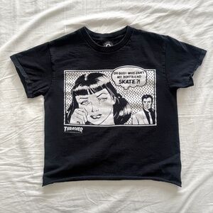 THRASHER Cropped Boyfriend Comic Shirt